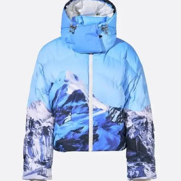 Perfect Moment Blue Mountain Print Ski Jacket - Picture 3 of 8